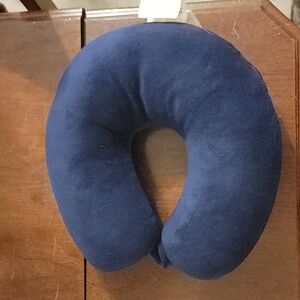 Blue plush neck pillow